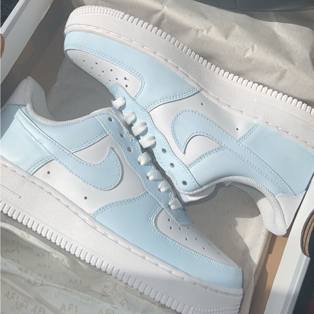 Women’s Nike Air Force 1 custom baby blue Size 7